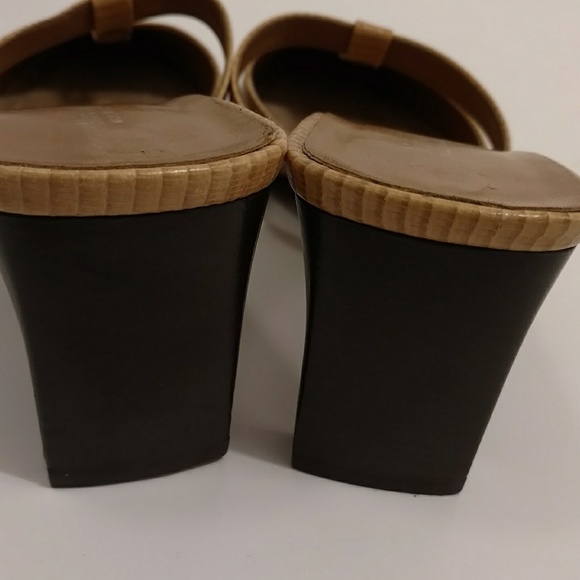 Italian Mules Slip on Heels Snakeskin lk Leather 8 - Picture 8 of 8